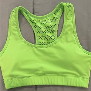 ZYIA Green Racerback Sports Bra Medium Support